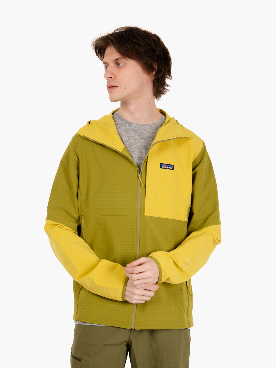 Men's R1® TechFace Fleece Hoody graze green