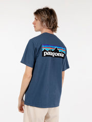 PATAGONIA - P-6 logo responsibili tee utility blue