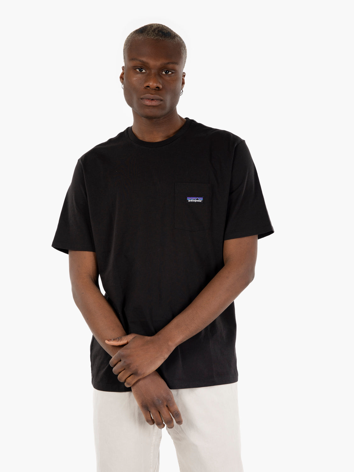 T-shirt Daily pocket black
