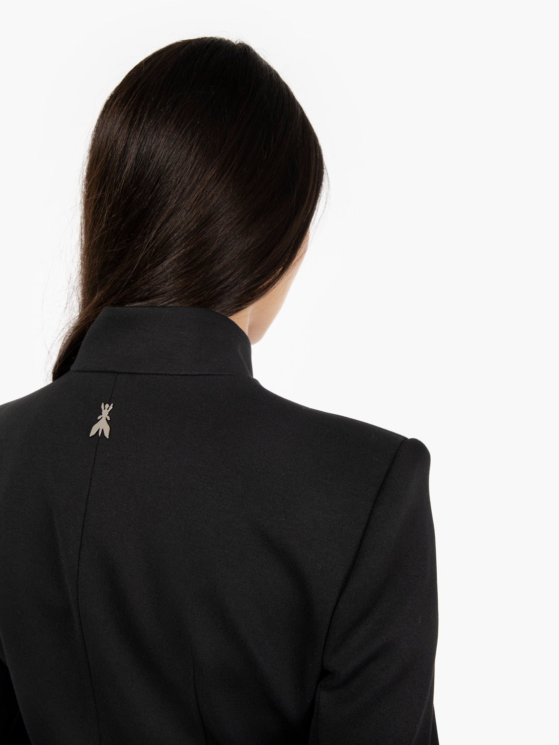 Blazer con collo alla coreana black