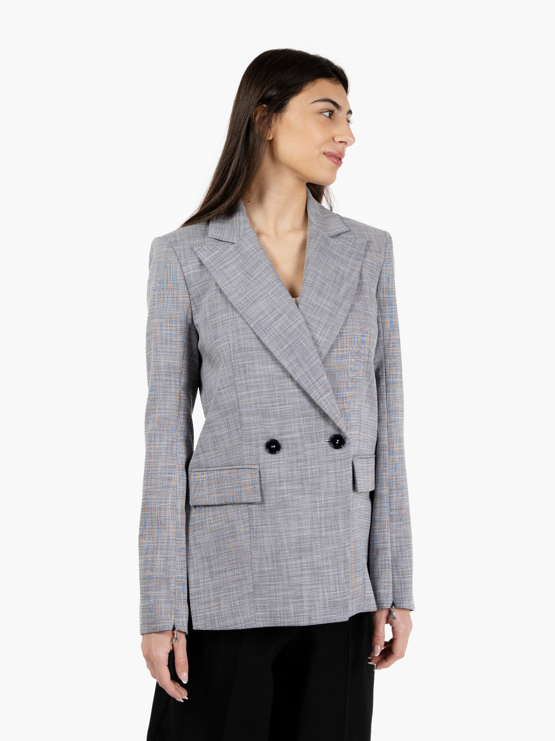 Blazer doppiopetto blu fantasy