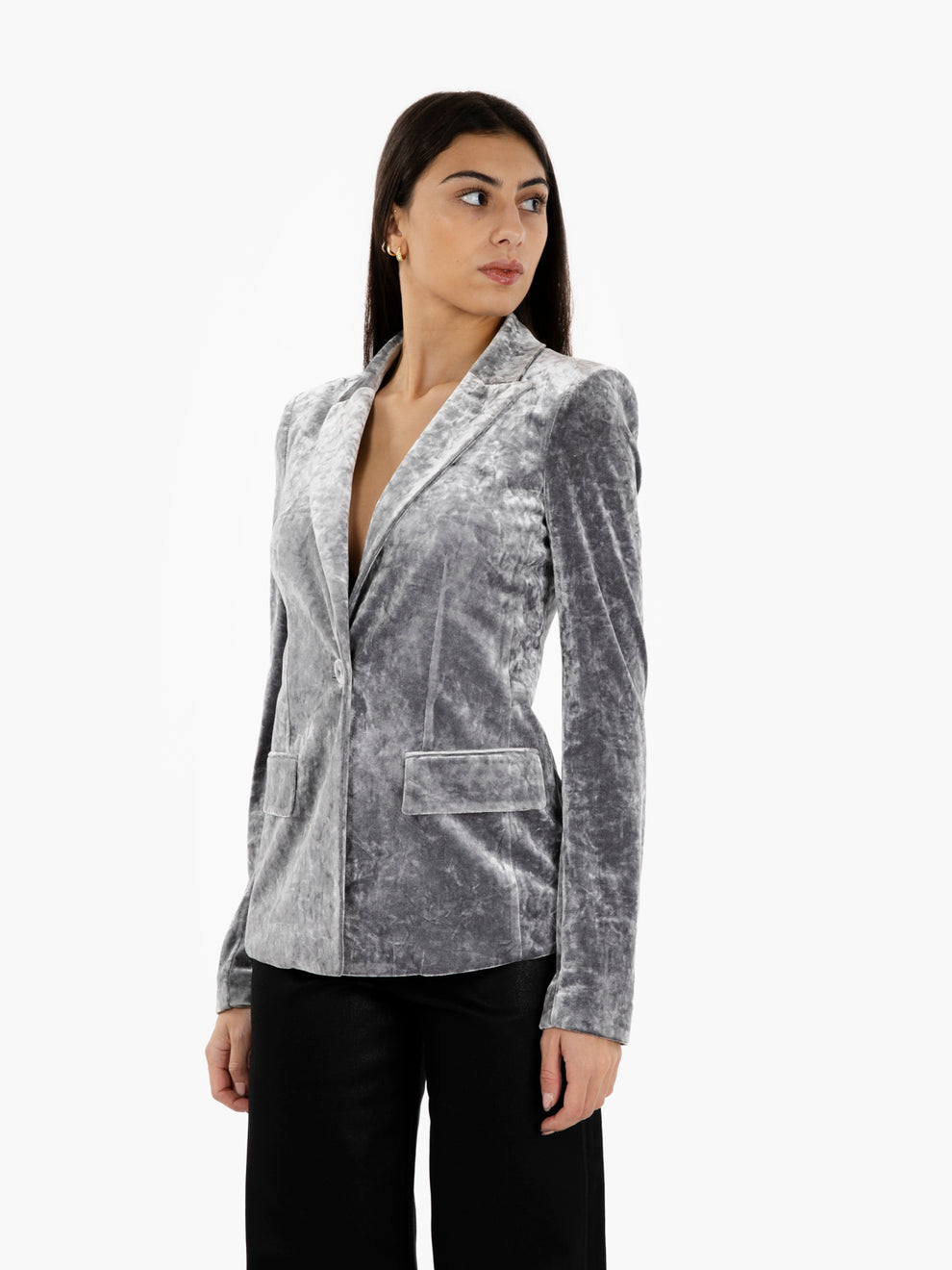 Blazer in ciniglia mistery gray