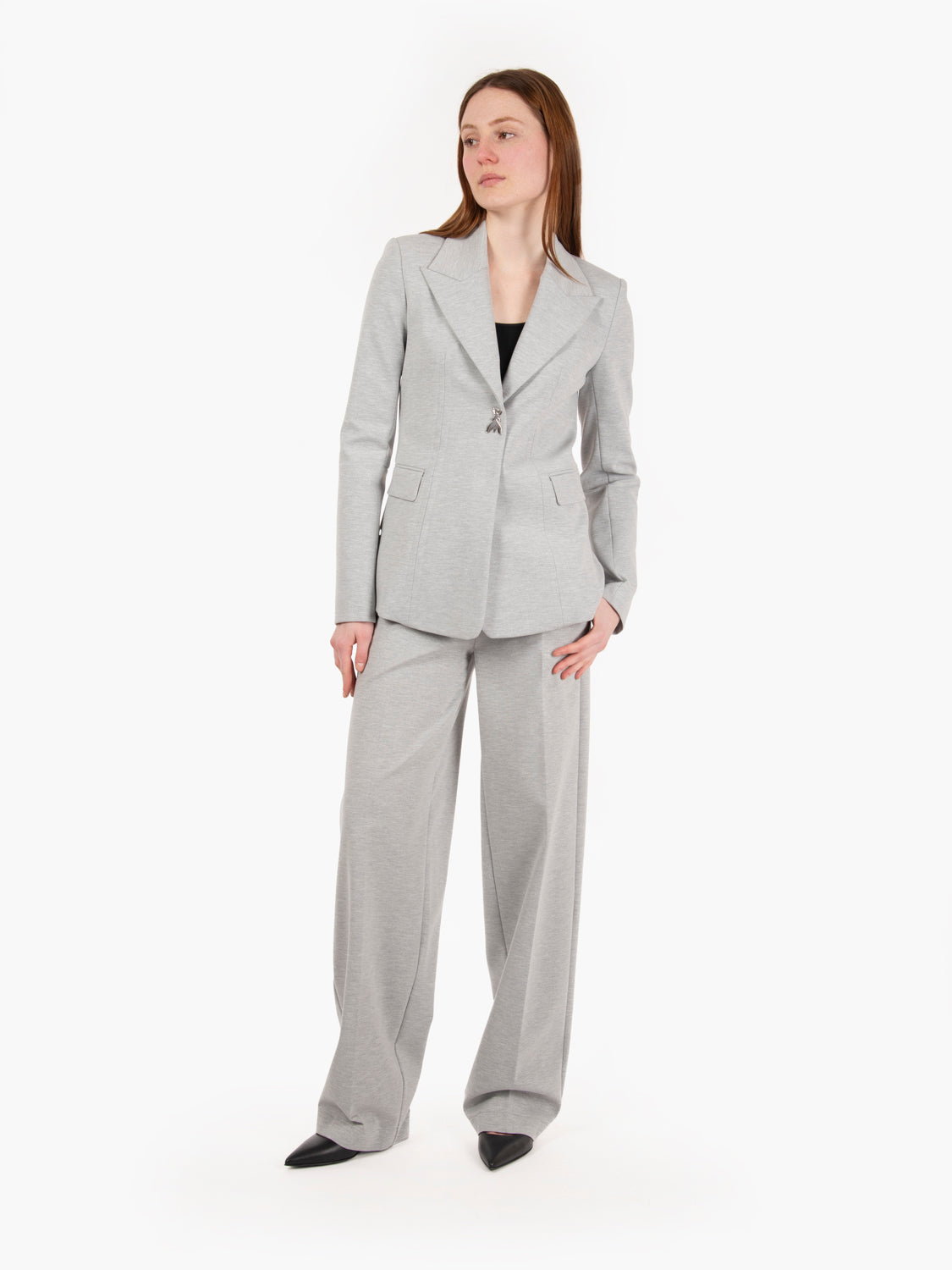 Blazer in maglia punto stoffa grigio