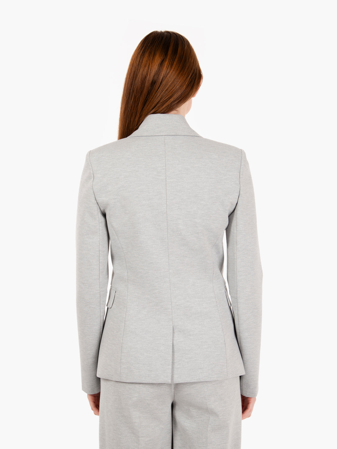 Blazer in maglia punto stoffa grigio
