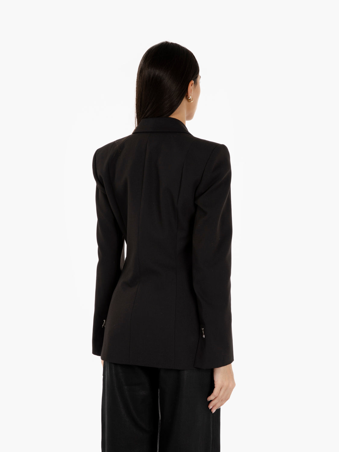 Blazer slim monopetto nero
