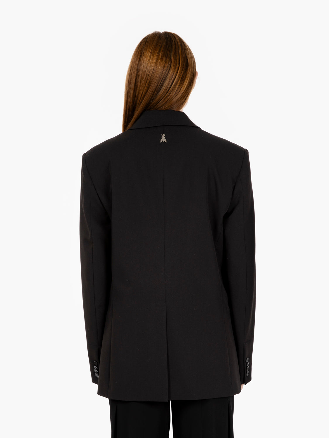 Blazer taglio maschile doppiopetto nero