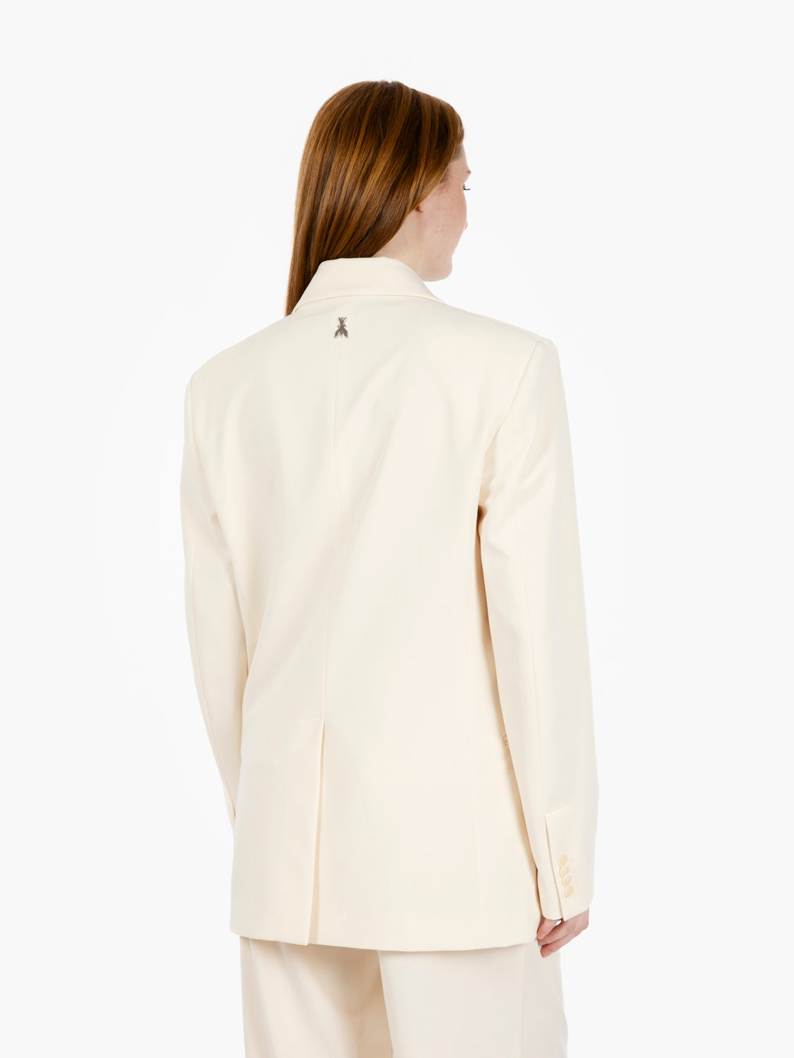 Blazer taglio maschile doppiopetto white