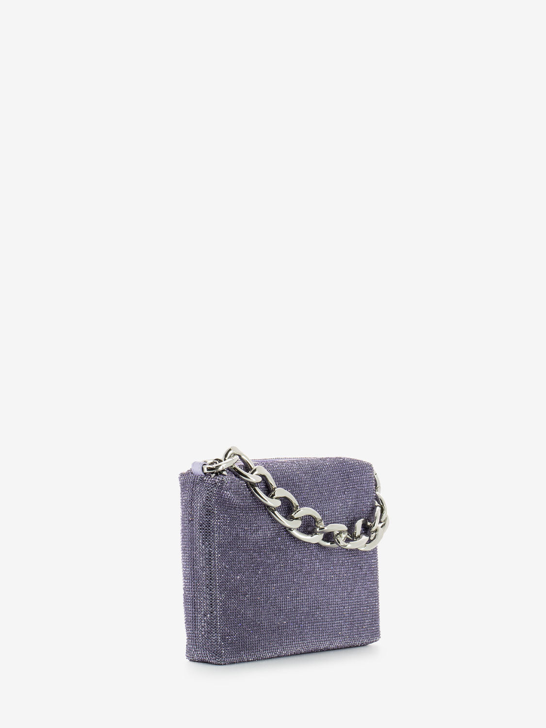 Borsa maxichain strass mineral violet crystal