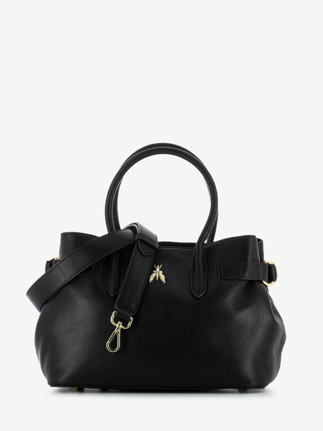Medium black leather bag