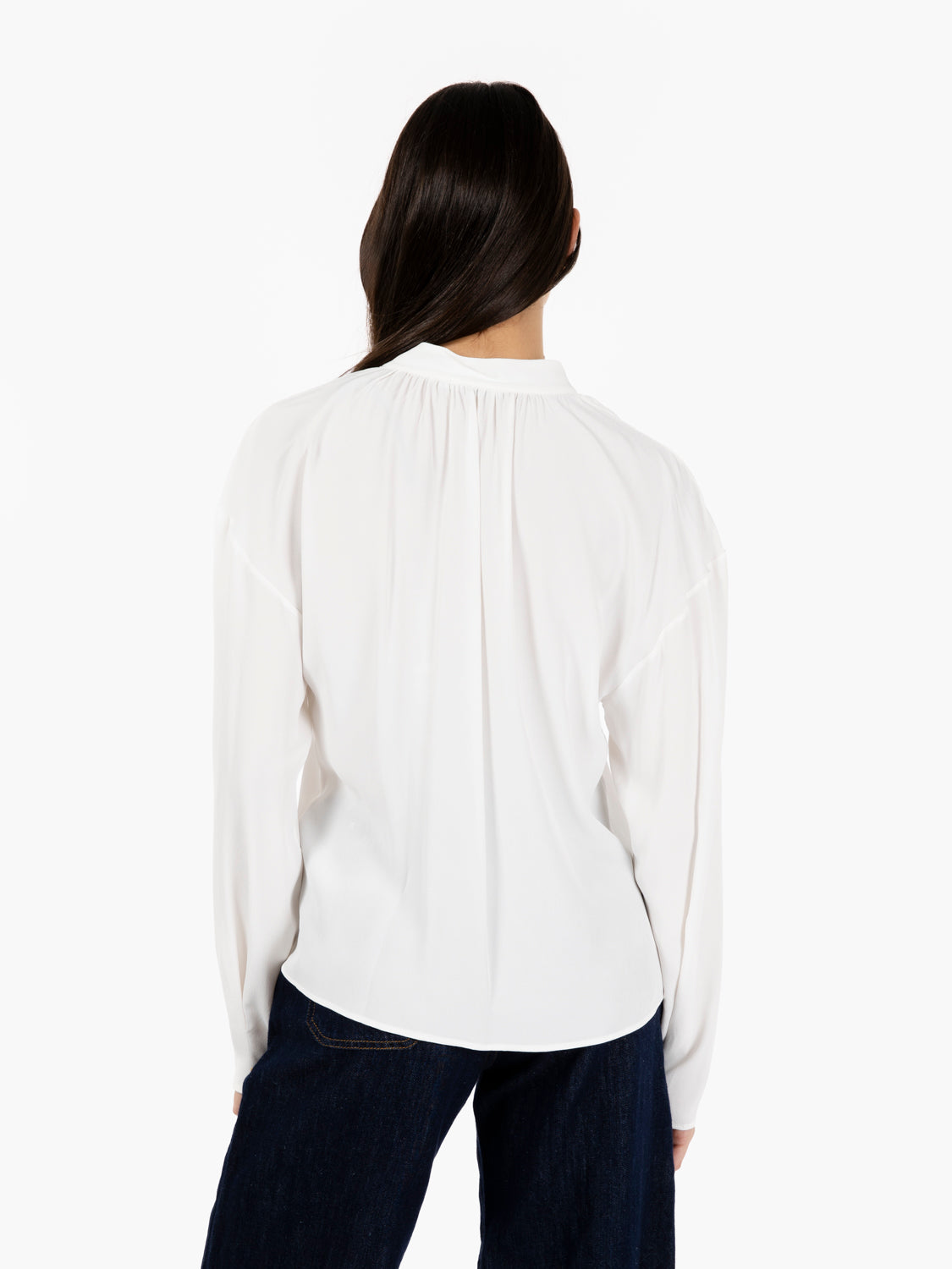 Camicia manica lunga con gemelli bianca