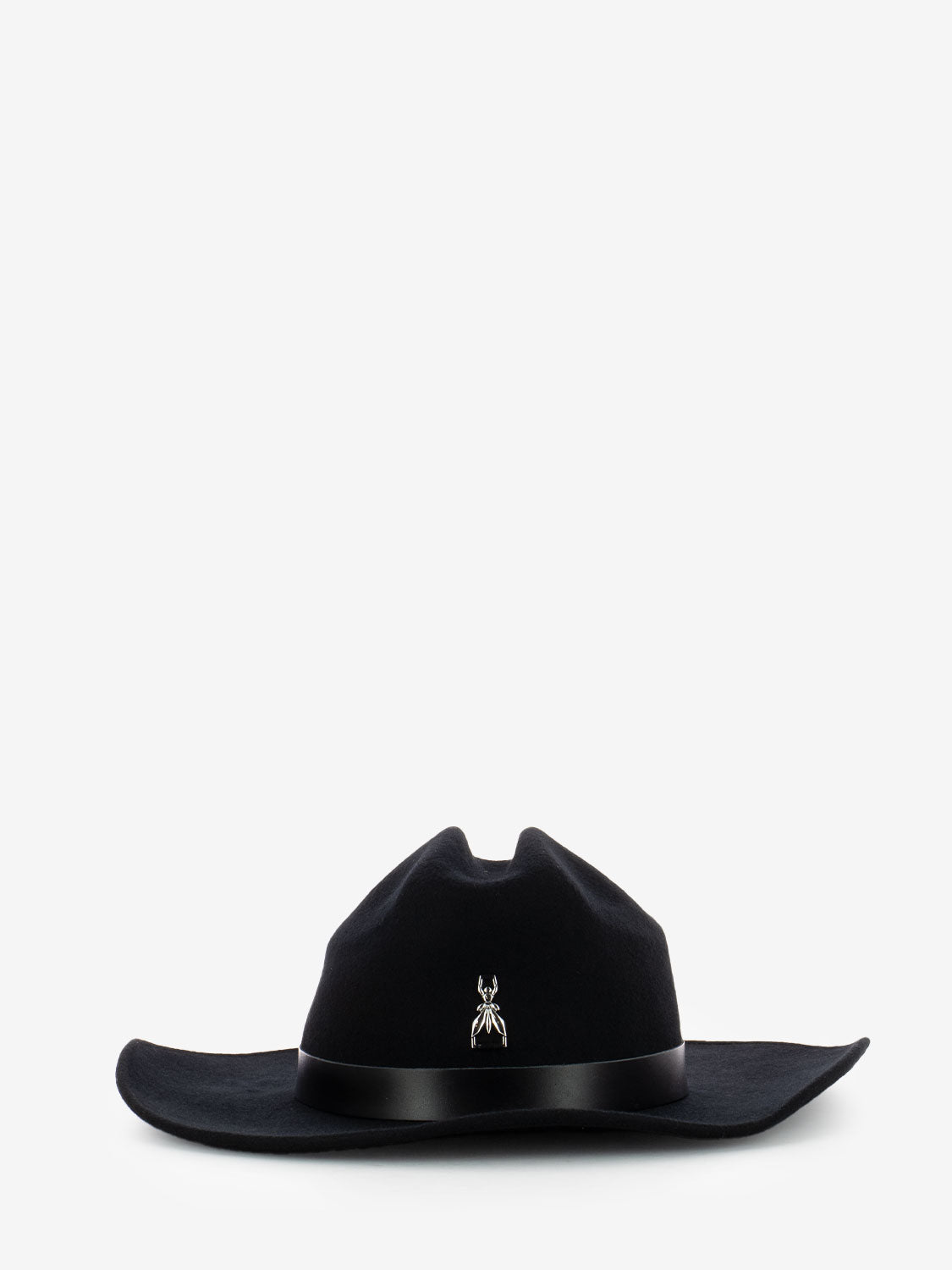 Black wide brimmed hat