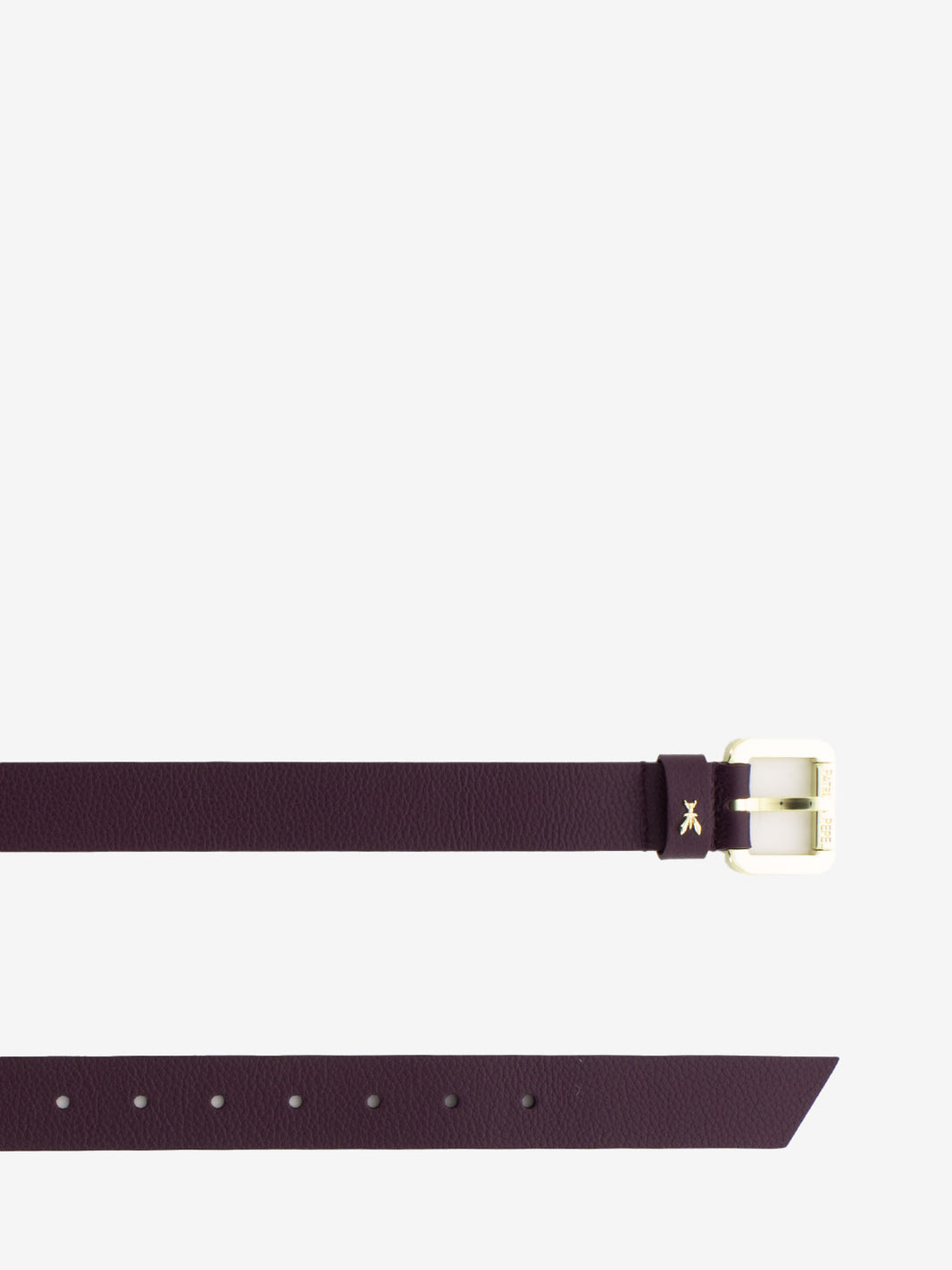 Purple red leather belt