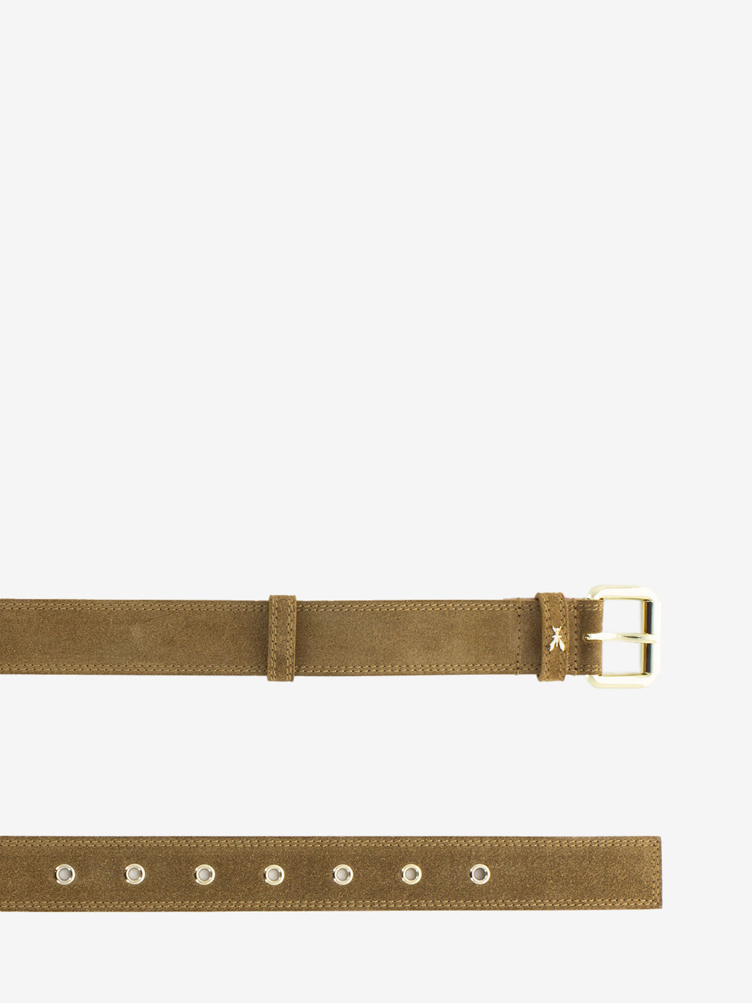 Natural suede belt