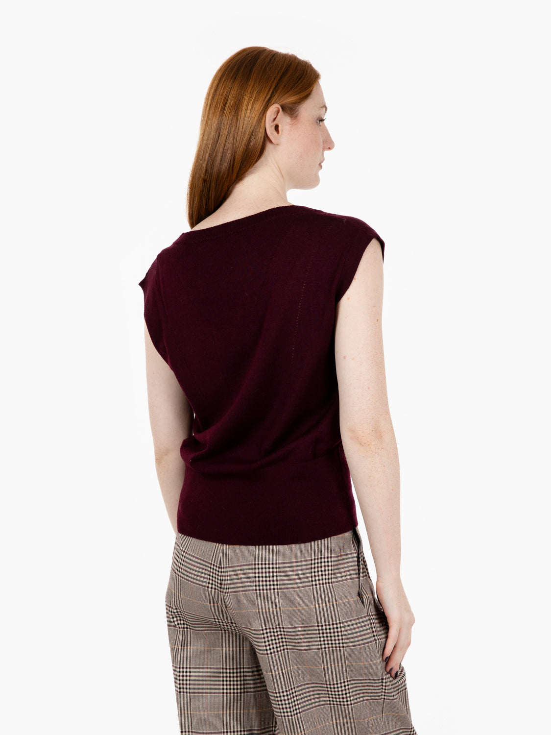 Purple / red V-neck vest