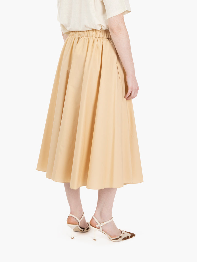PATRIZIA PEPE - Gonna midi a ruota beige