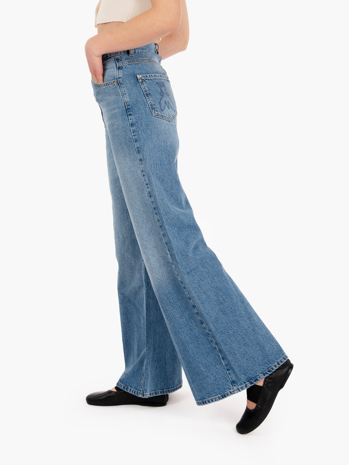 Jeans a palazzo denim blu