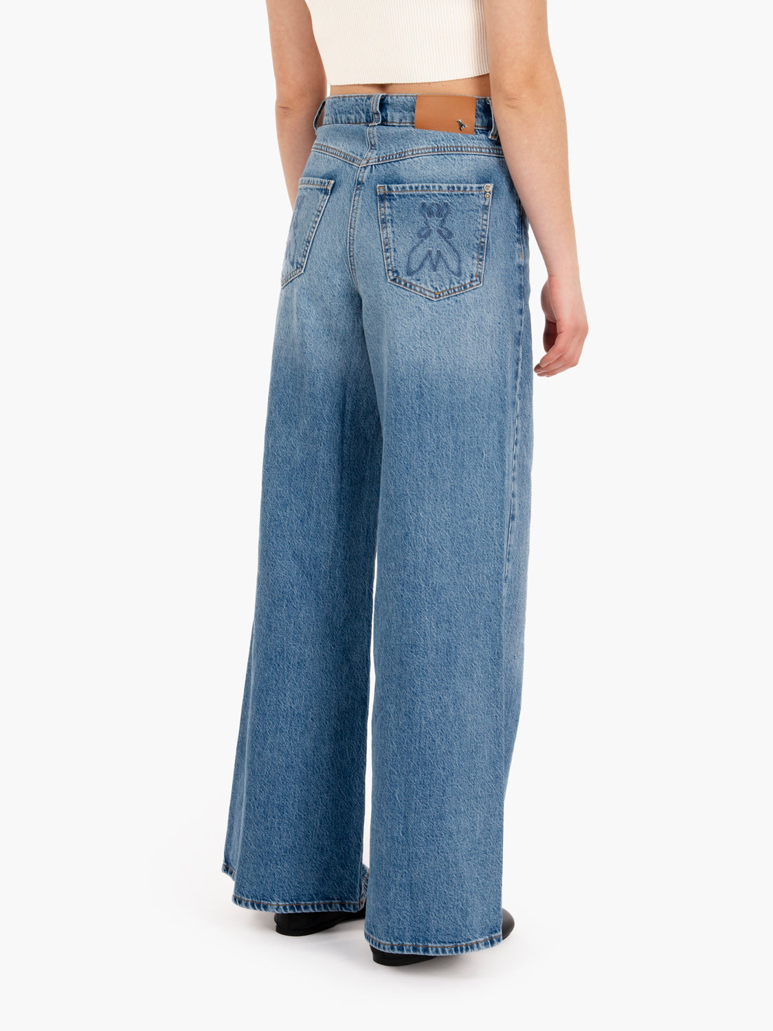 Jeans a palazzo denim blu