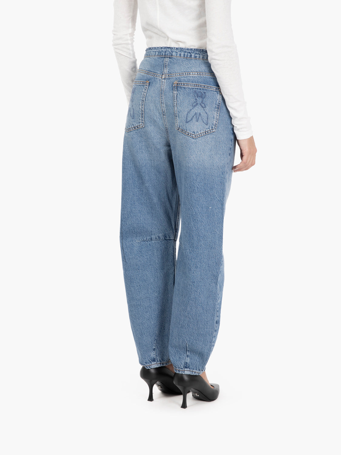Jeans a palloncino medium wash blue