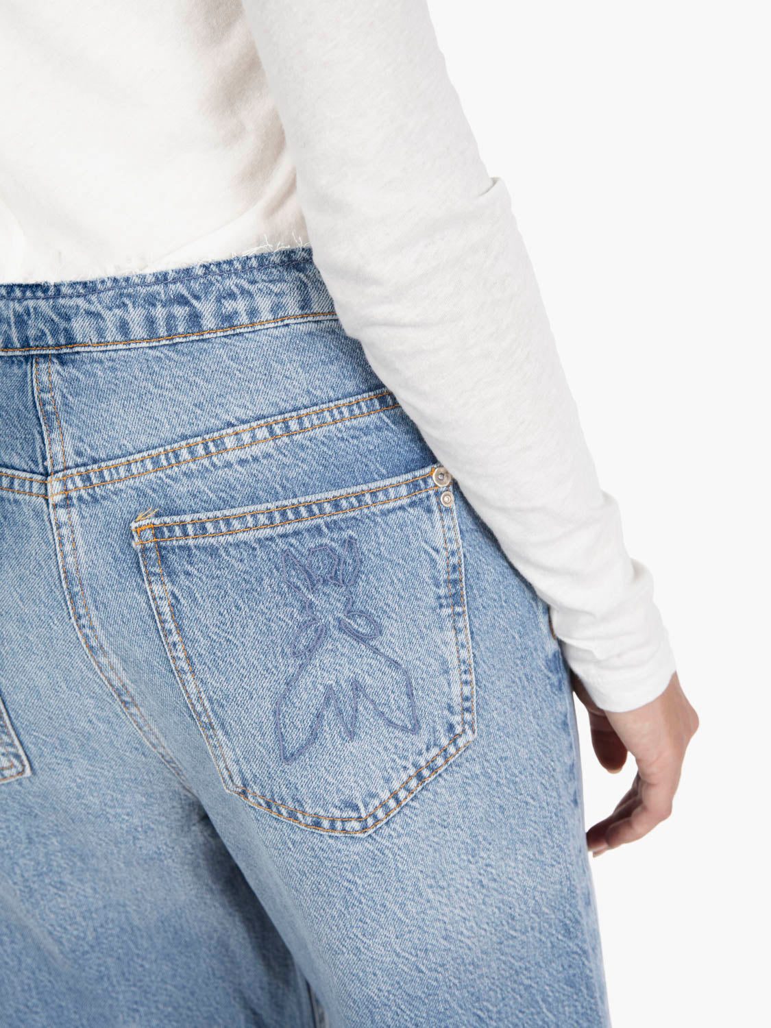 Jeans a palloncino medium wash blue