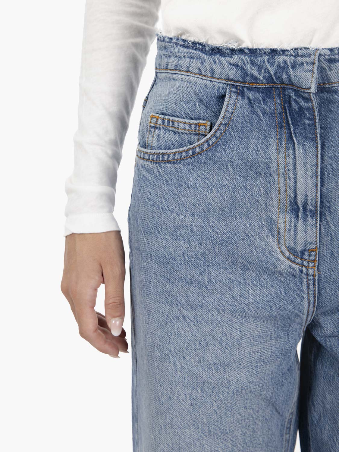 Jeans a palloncino medium wash blue