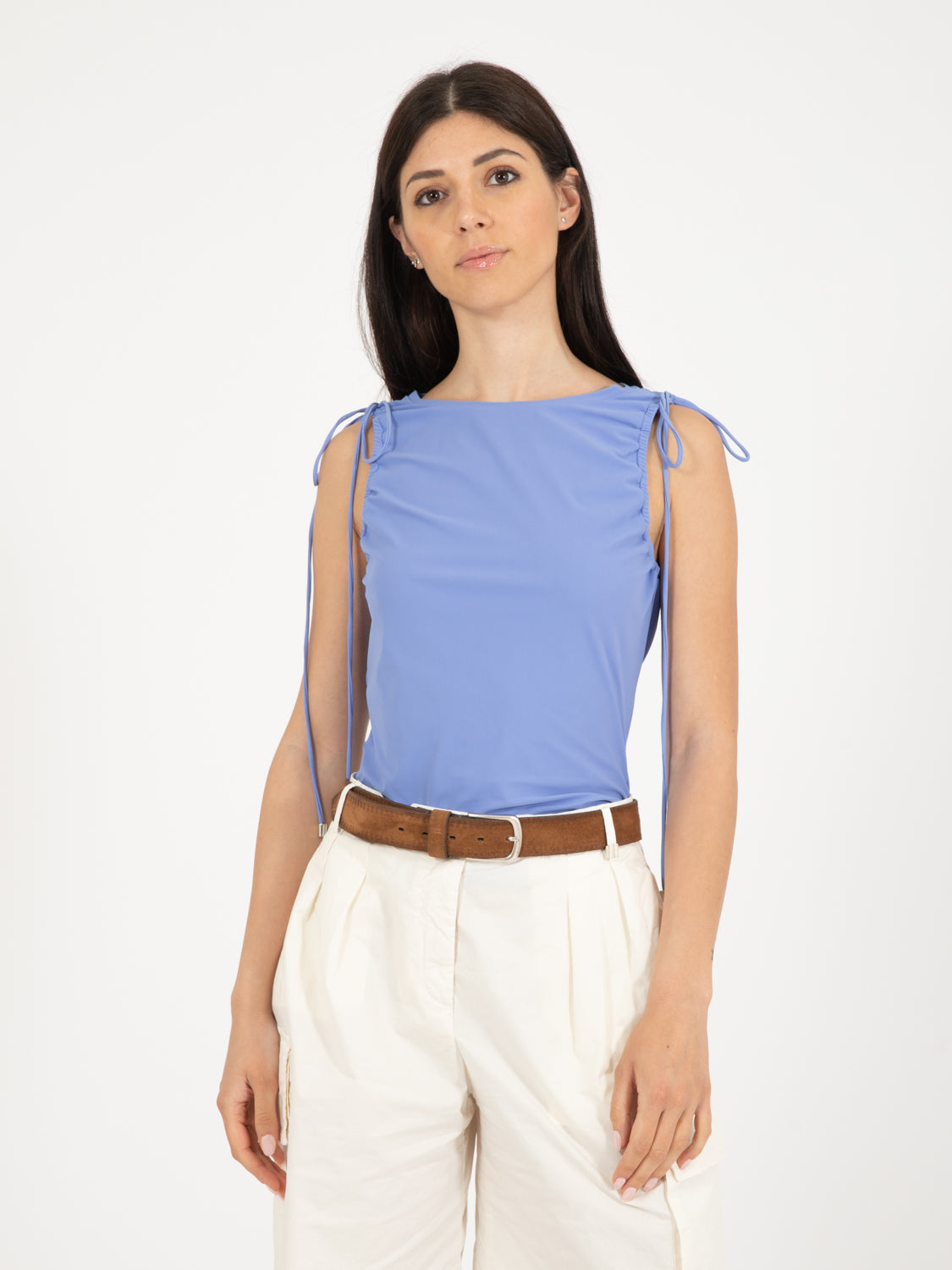 Maglia con coulisse ceramic blue