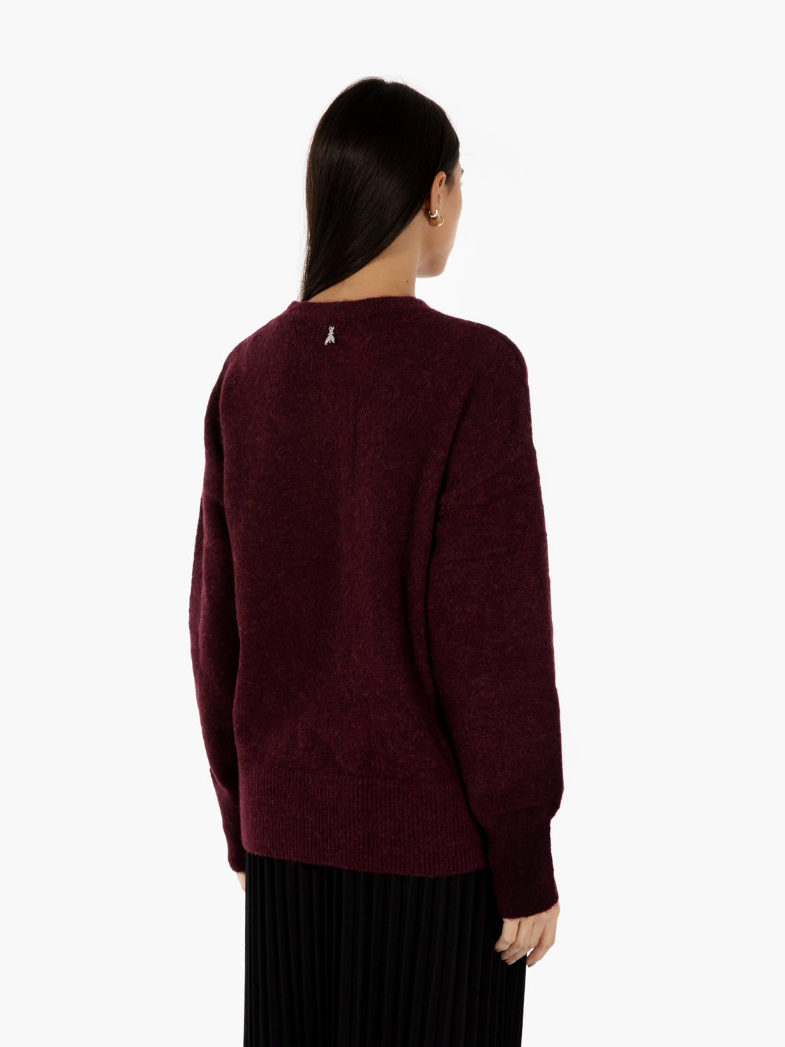 Purple crew neck oversized sweater