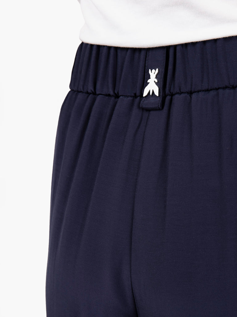 PATRIZIA PEPE - Pantalone palazzo in viscosa navy