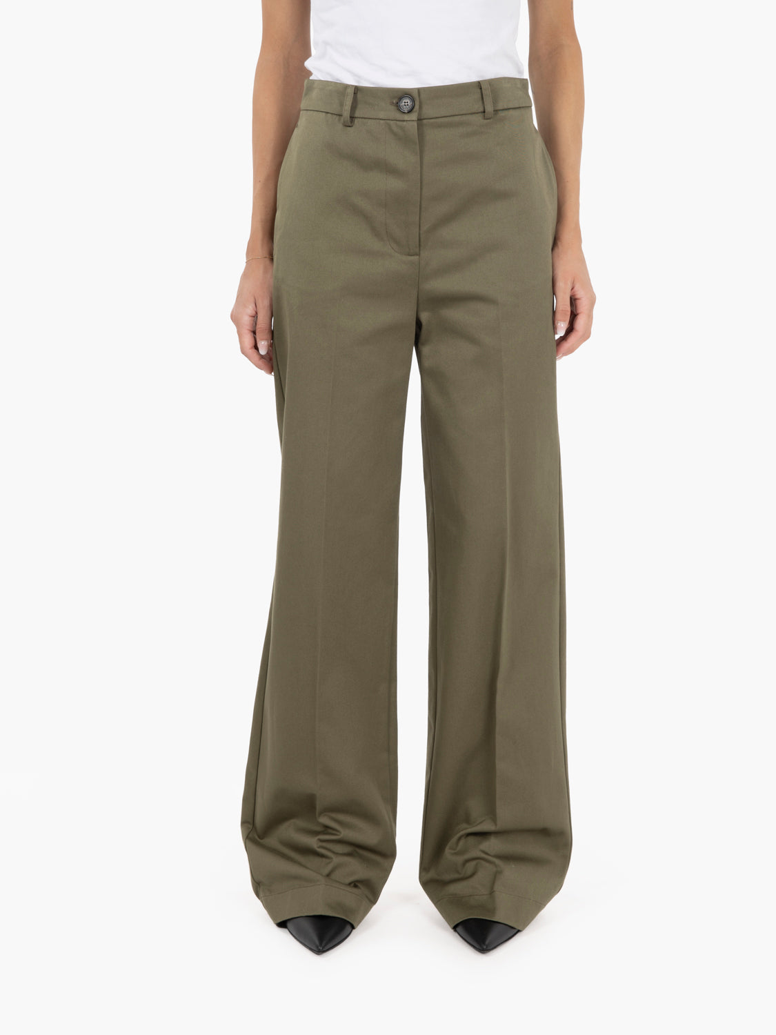 Pantaloni a palazzo ivy green