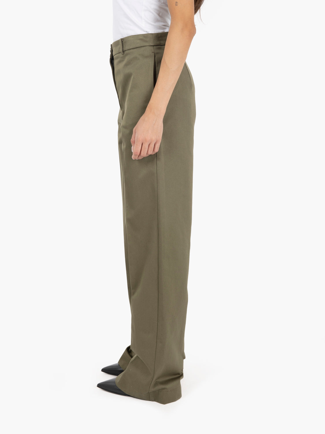 Pantaloni a palazzo ivy green