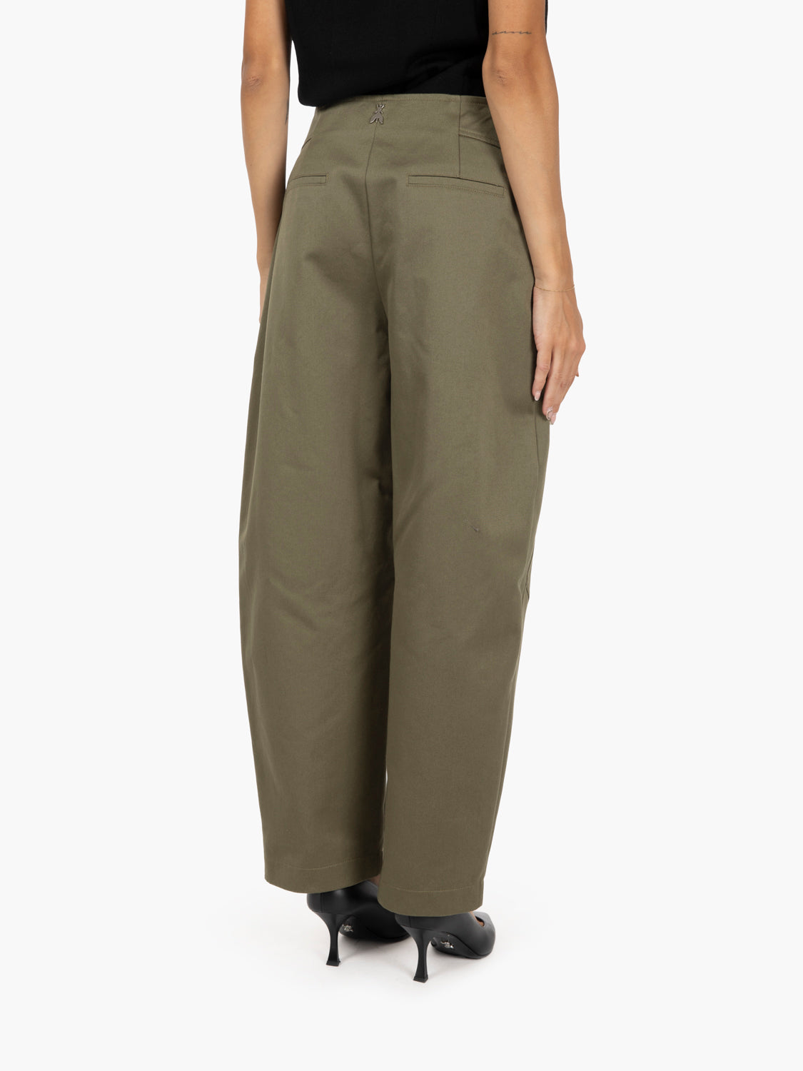 Pantaloni baloon fit ivy green