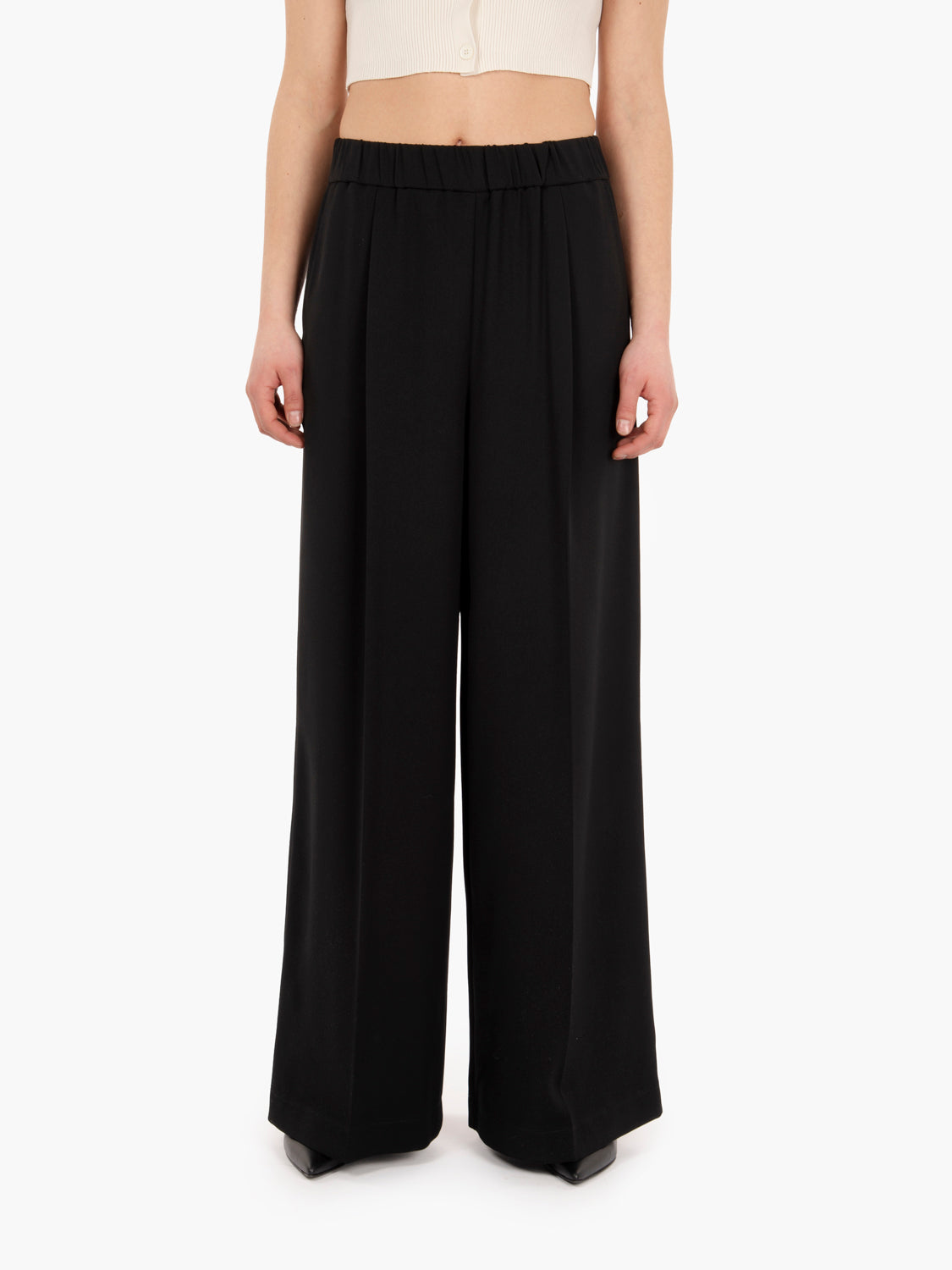 Black Stretch Palazzo Pants