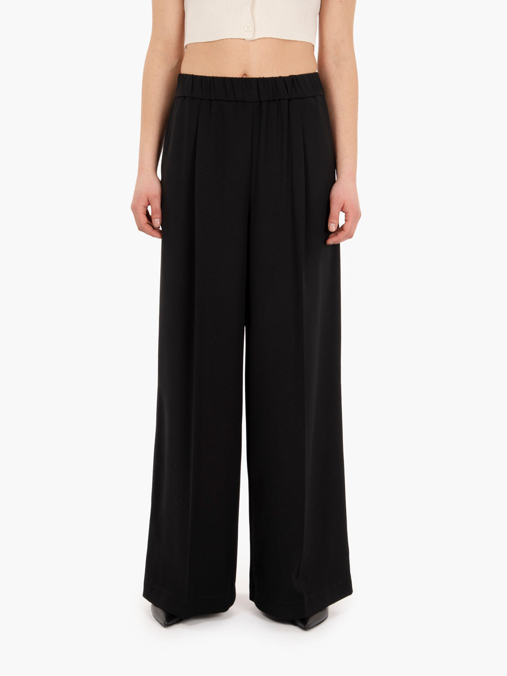 Black Stretch Palazzo Pants