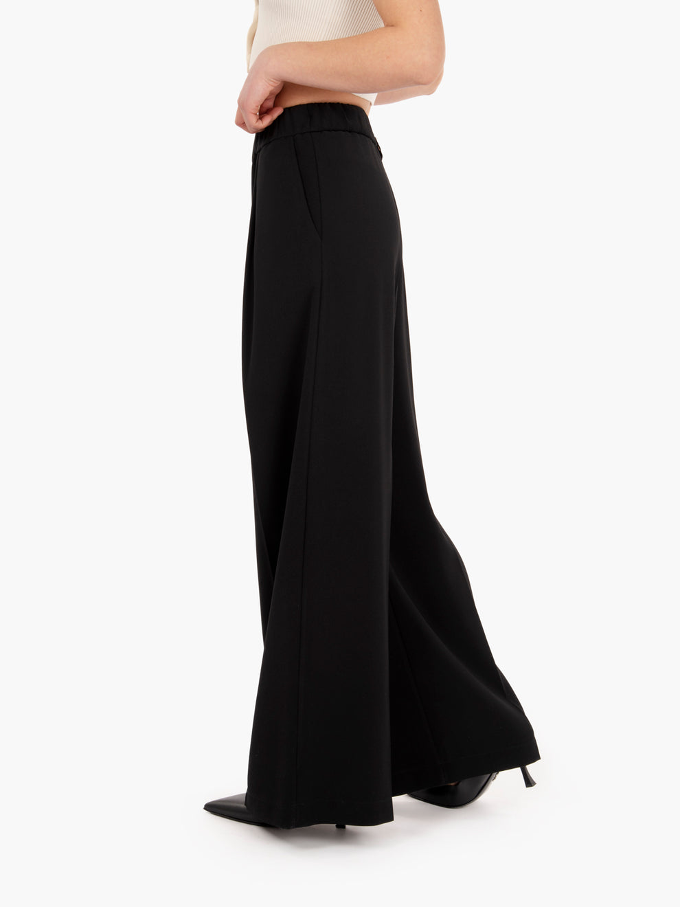 Black Stretch Palazzo Pants