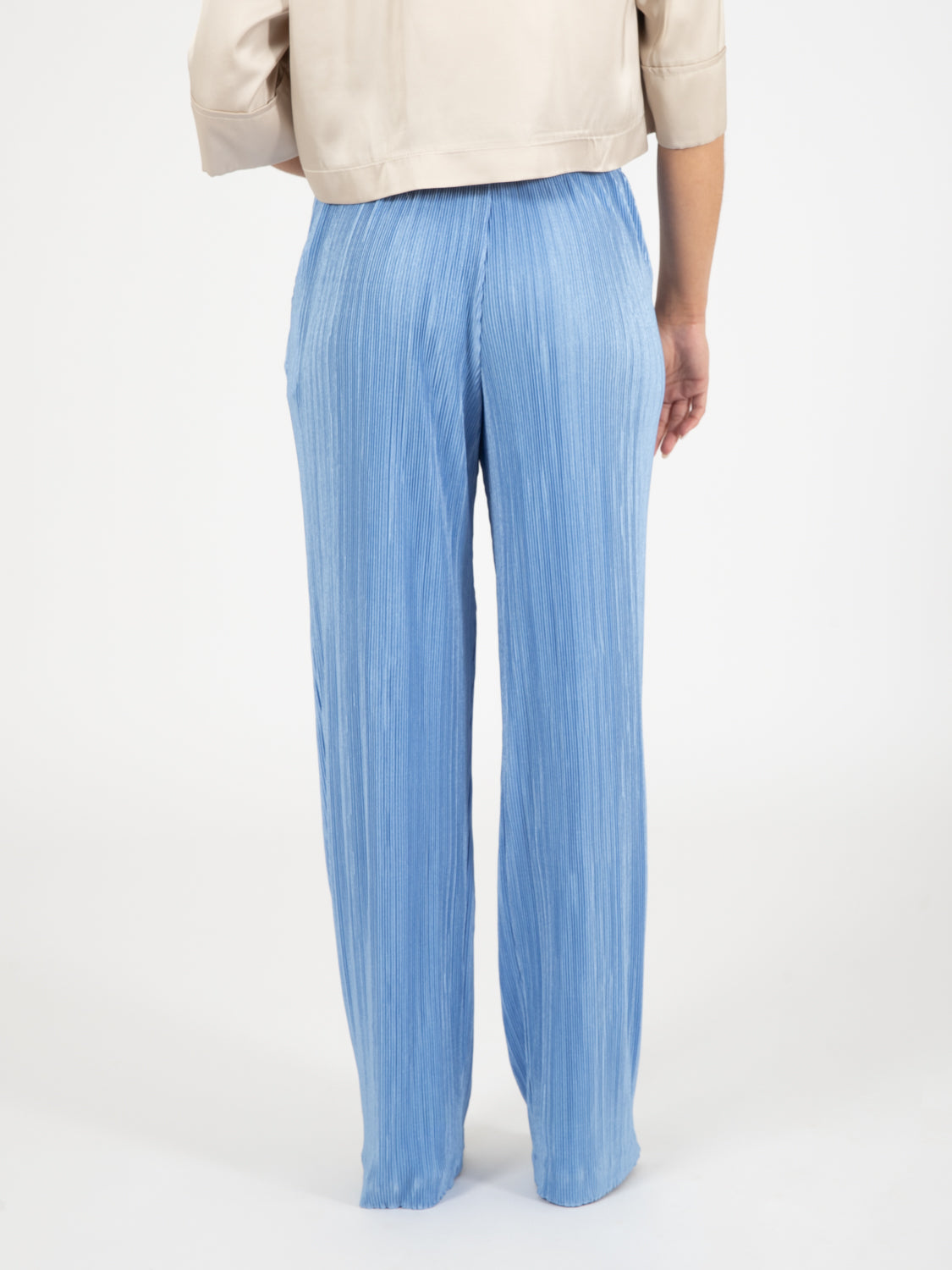 Pantaloni plissettati ceramic blue