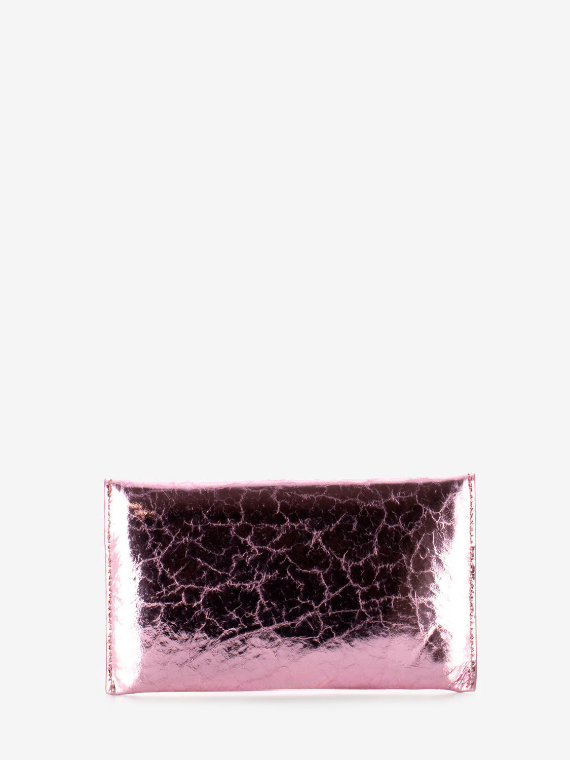 Pink craquele envelope clutch