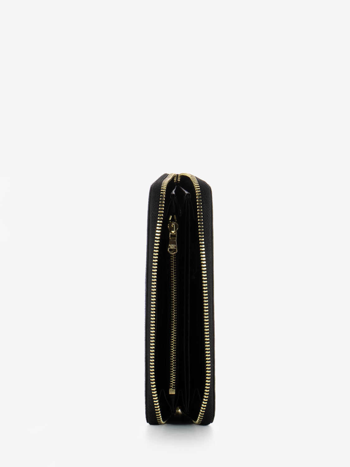 Portafoglio grain zip around nero