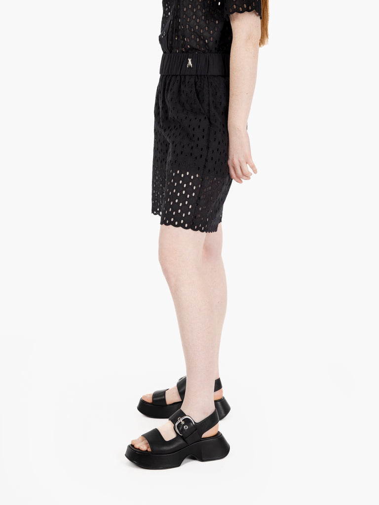 PATRIZIA PEPE - Shorts sangallo nero