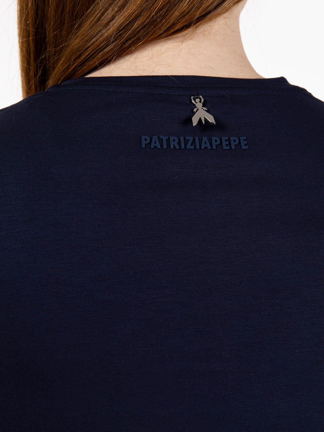 T-shirt tecnica in jersey stretch navy