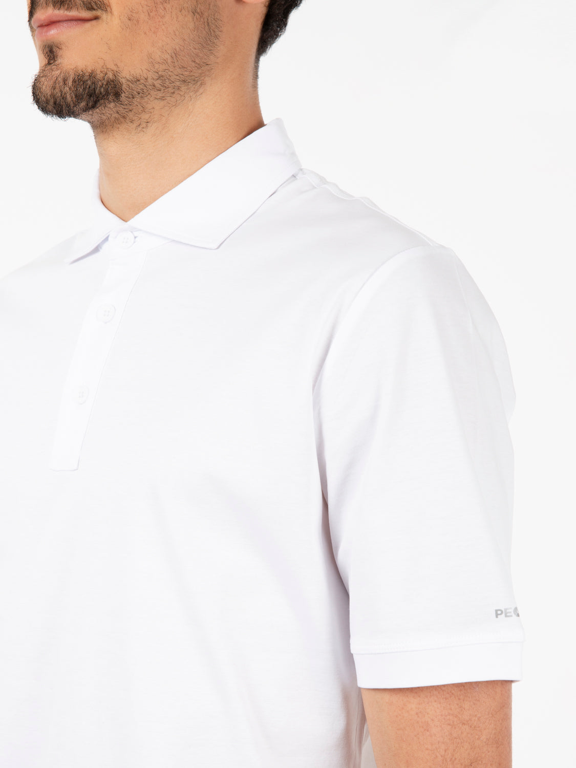 Polo maniche corte bianco