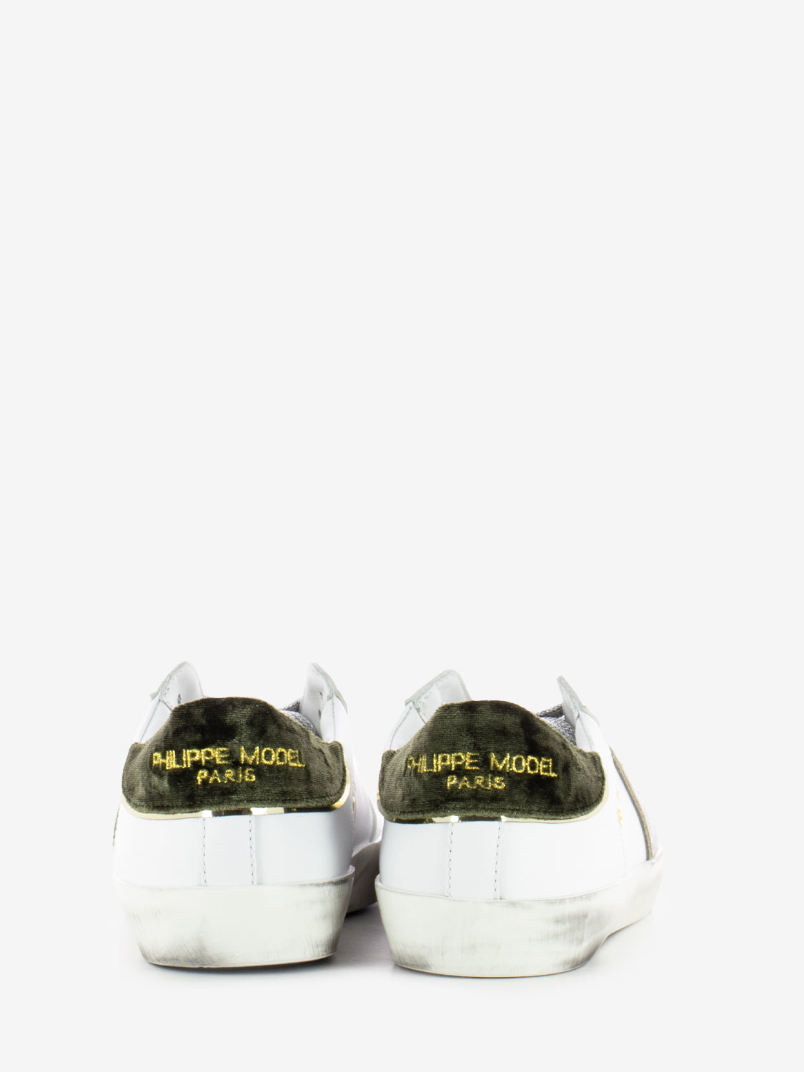 Prsx logo velvet white / dark green / gold / silver