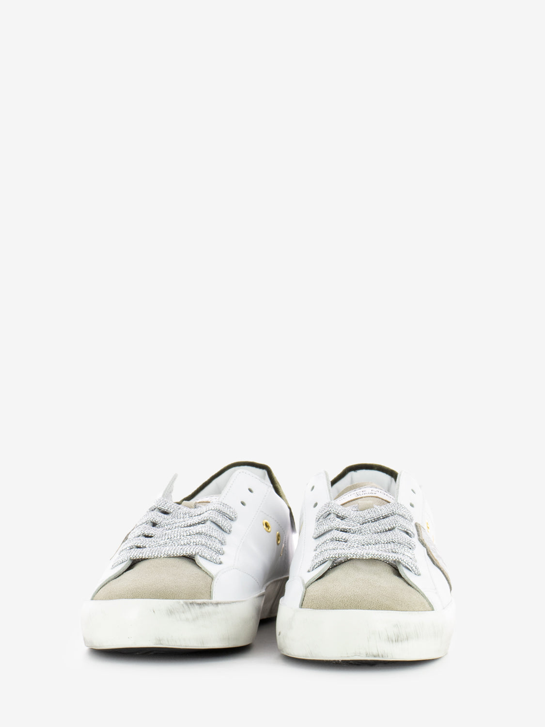 Prsx logo velvet white / dark green / gold / silver