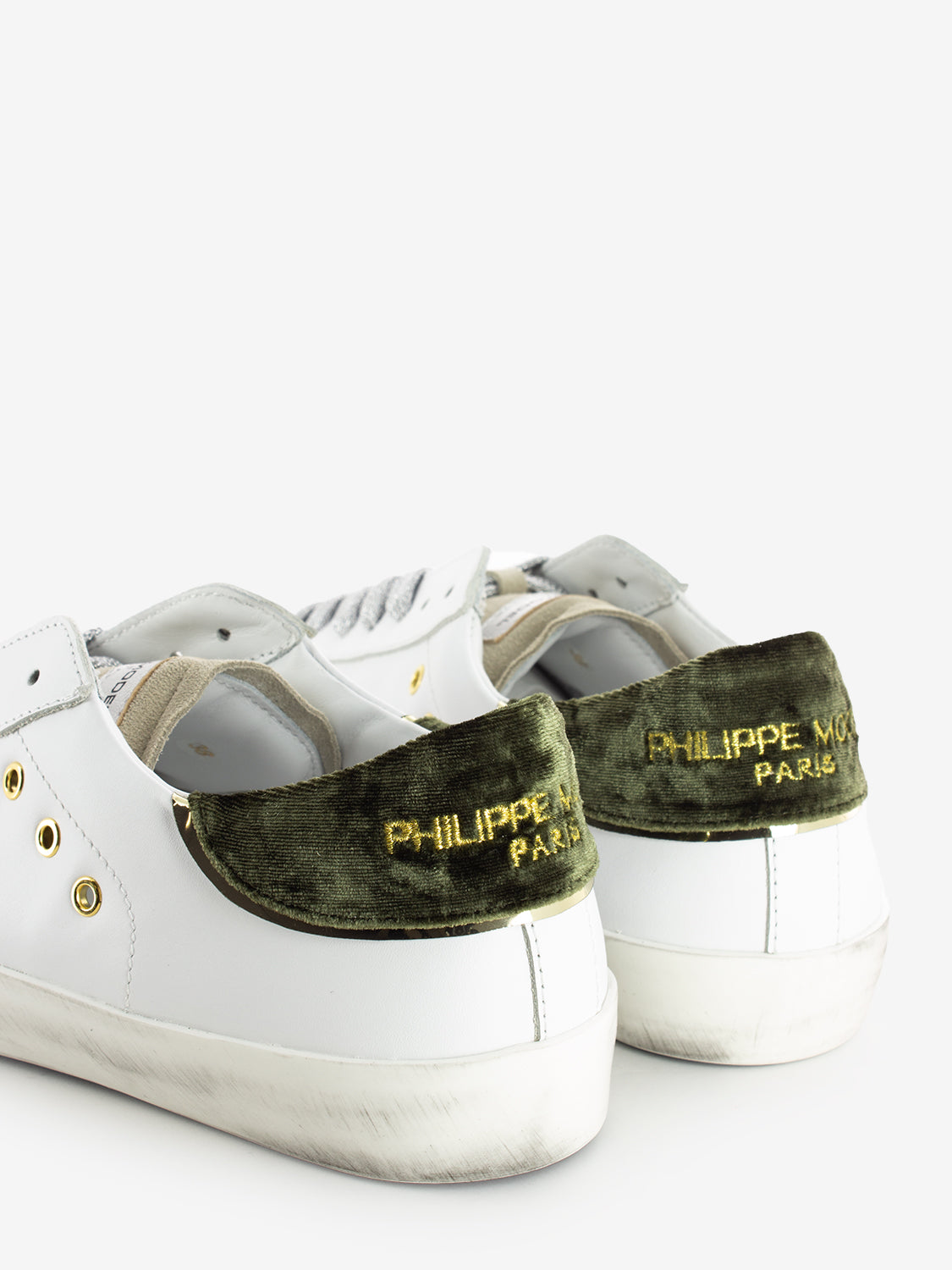 Prsx logo velvet white / dark green / gold / silver