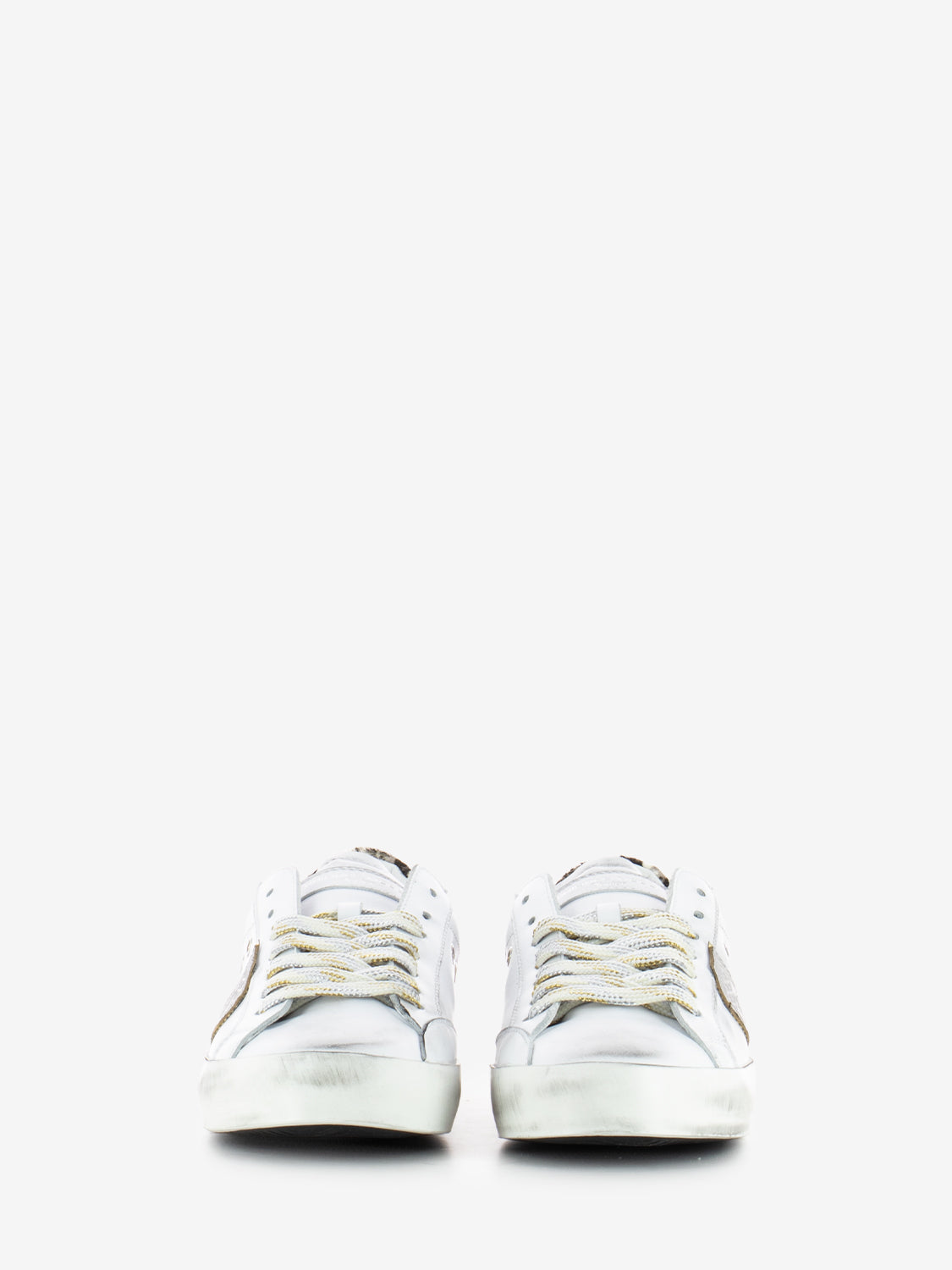 Sneakers Prsx bianche / oro / argento