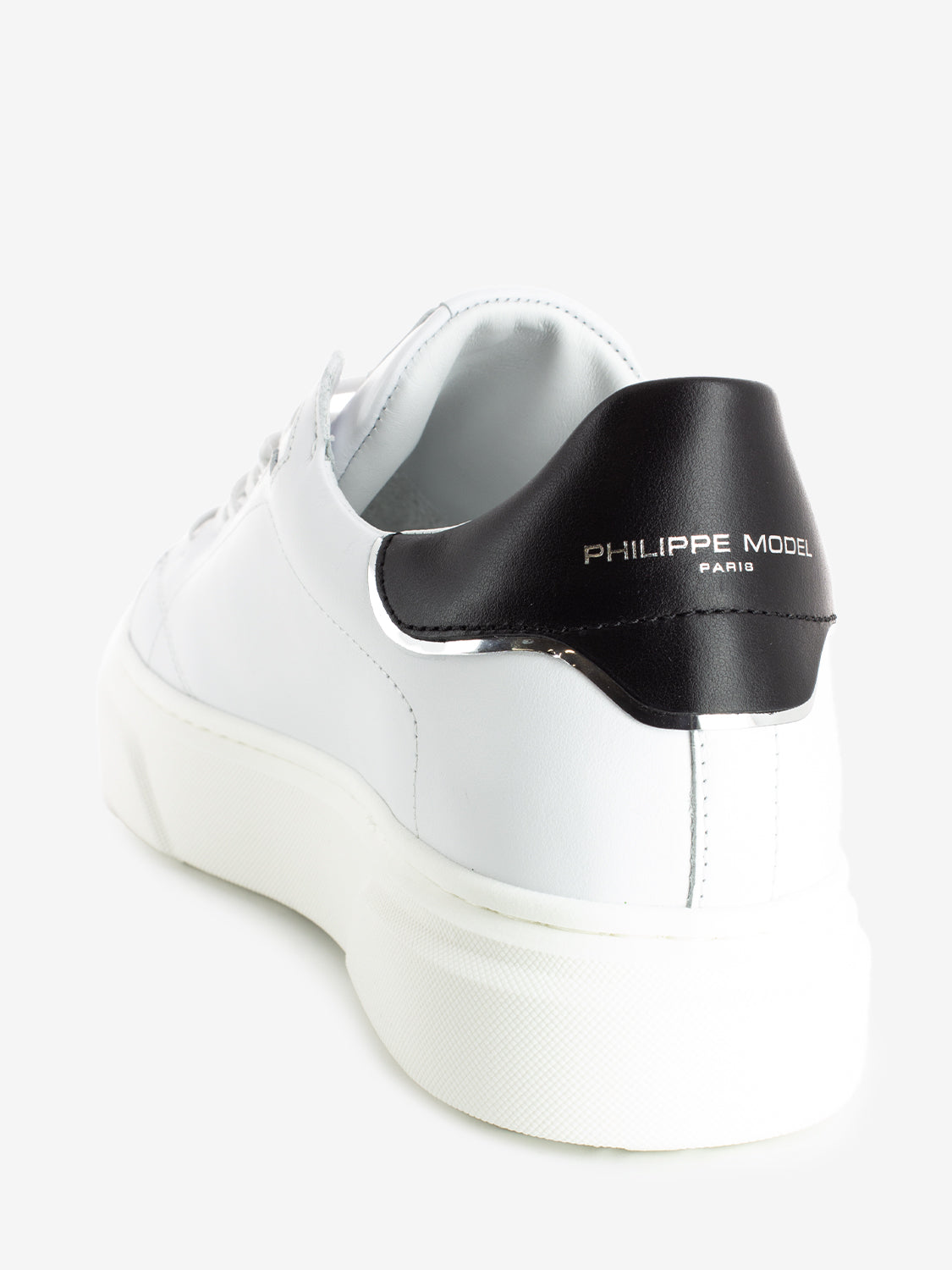 Sneakers Temple Veau metal white / black