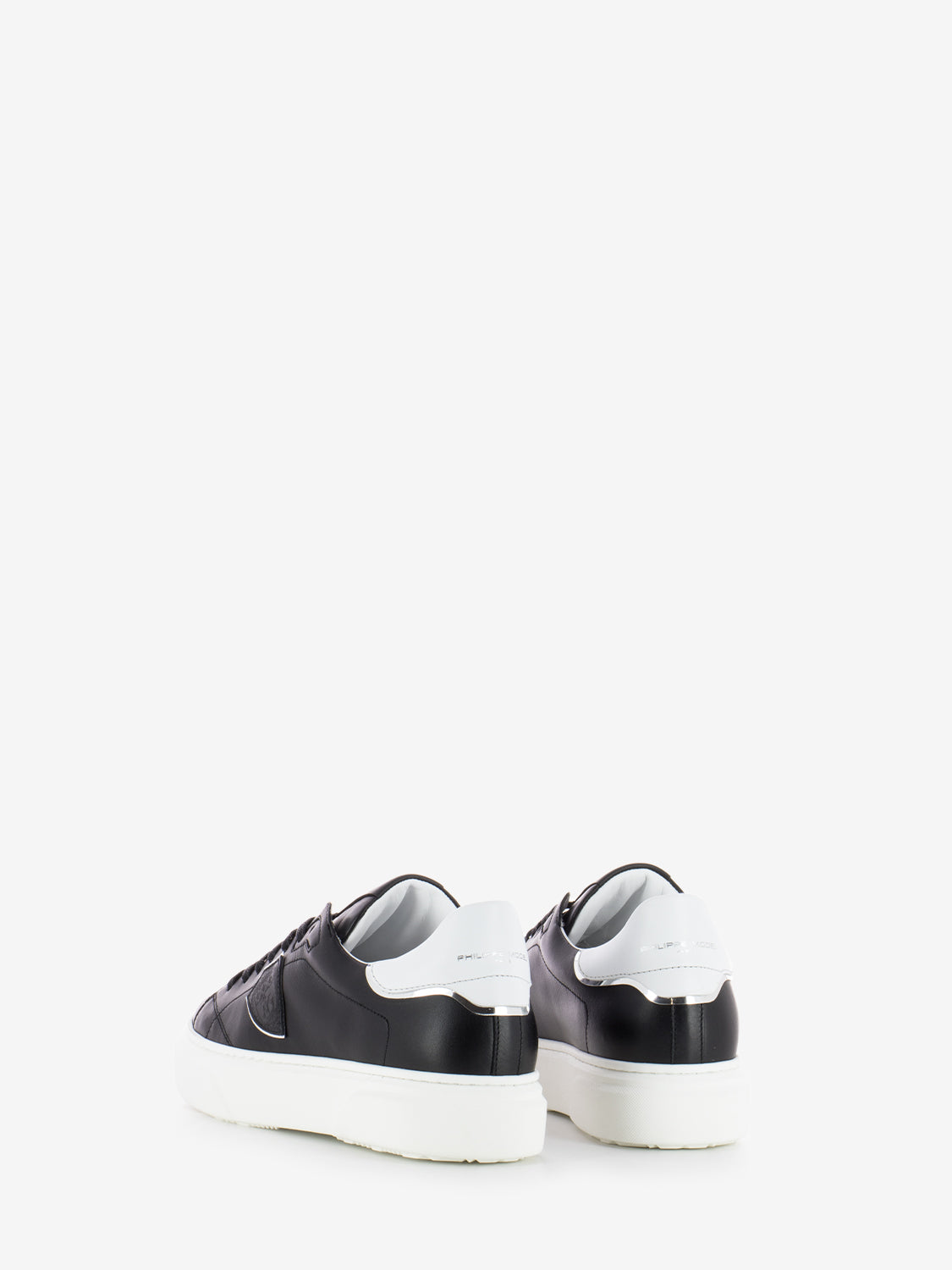 Temple veau black / white / silver