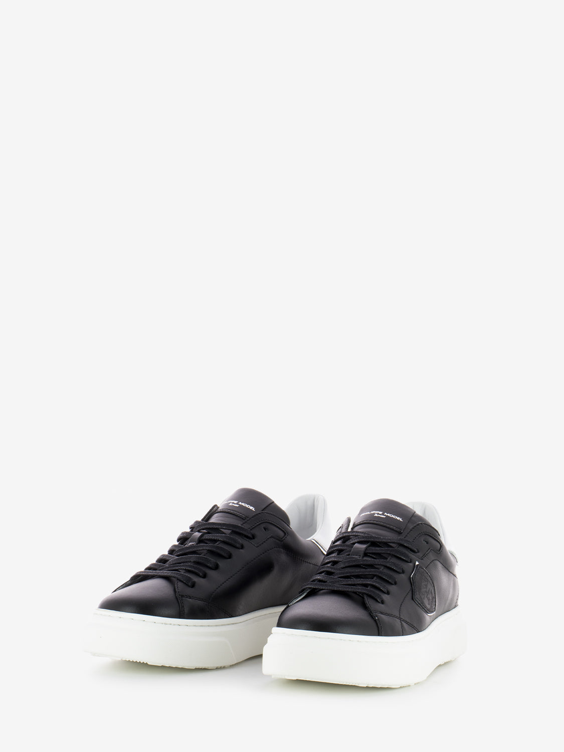 Temple veau black / white / silver