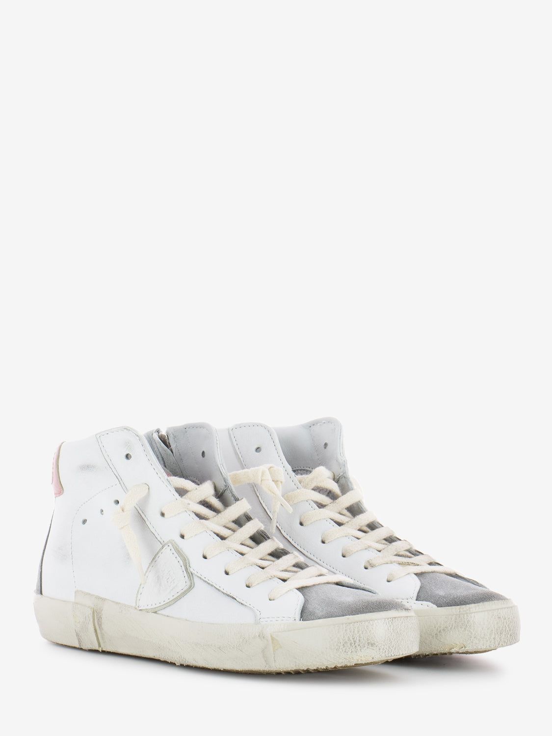 Prsx high woman vintage mixage blanc / anthracit
