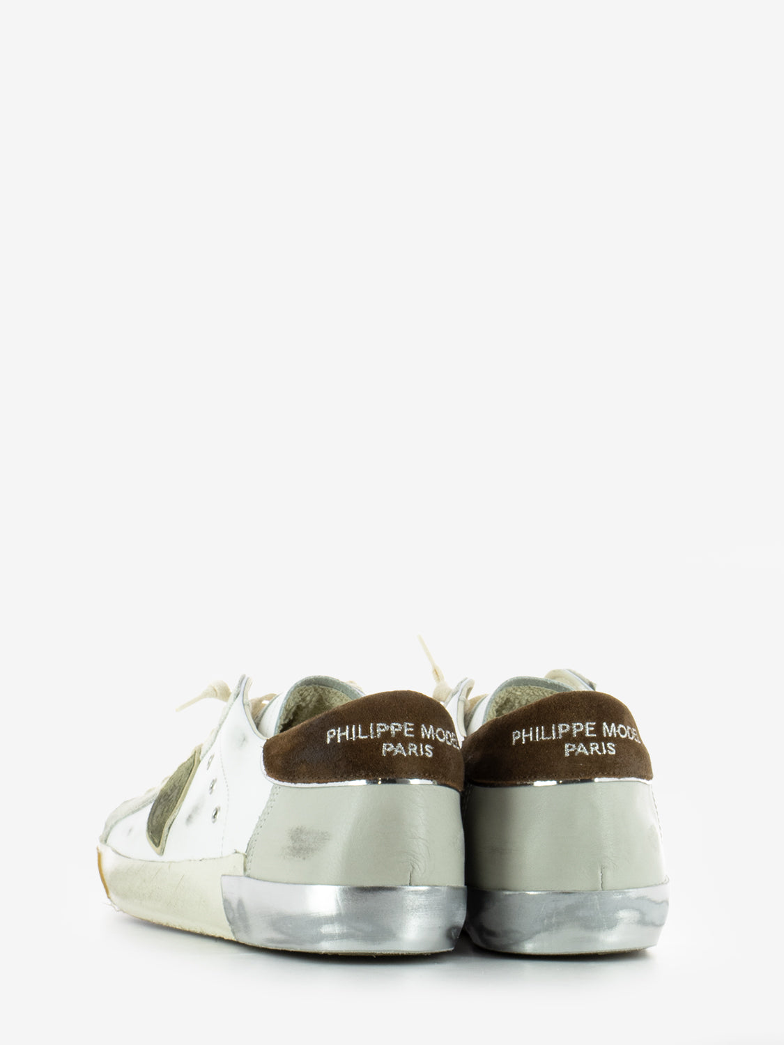 PRSX Low Veau Daim Pop blanc / brun