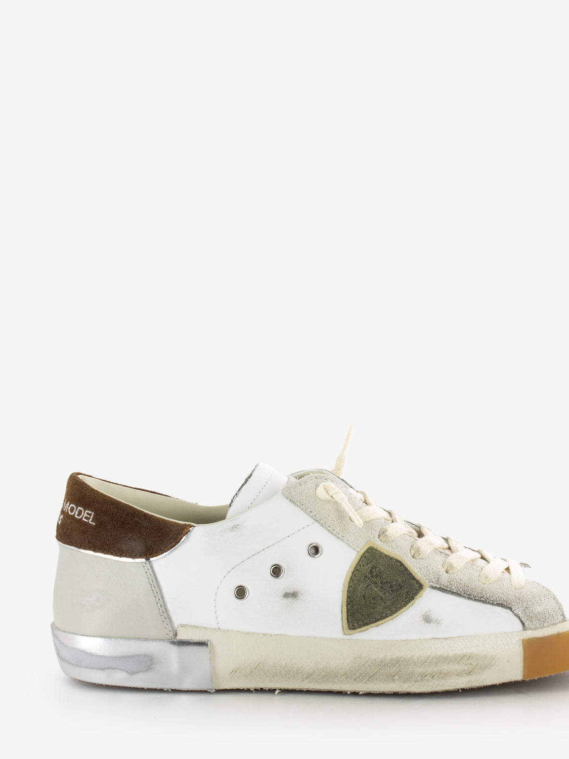 PRSX Low Veau Daim Pop blanc / brun