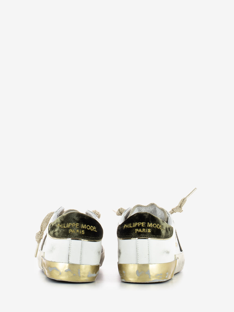 Prsx Low veau velour blanc / militaire